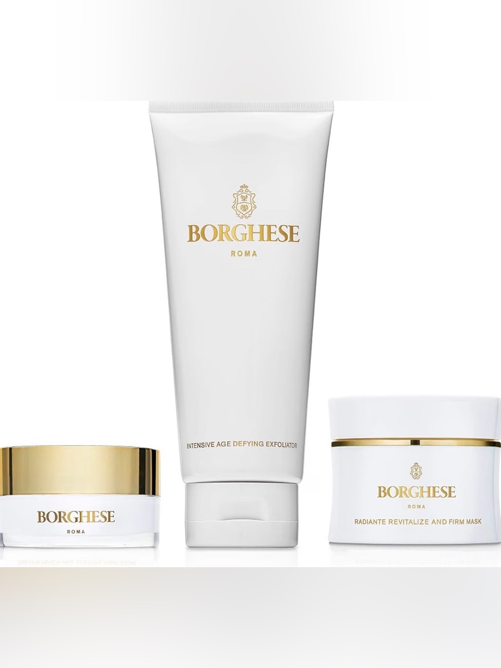 Borghese Gold Trilogy - Radiance cleanser, Mud Mask & moisturizer — NWT
